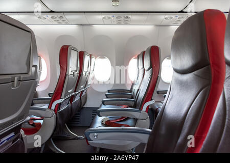 Flugzeug Interieur Sitze - Travel Concept Stockfoto