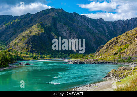 Katun Flusses in Altai Gebirge, Republik Altai, Russland Stockfoto