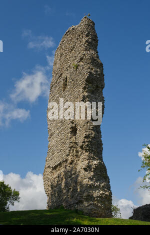 Burgruine bei Bramber in West Sussex, England. Stockfoto