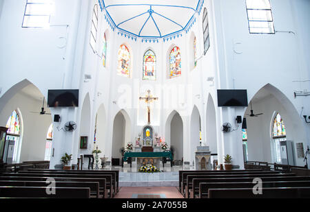 Malakka, Malaysia, Oktober, 14,2019 Kirche des Hl. Franz Xaver in Malacca Erbe der Stadt von Malaysia Stockfoto