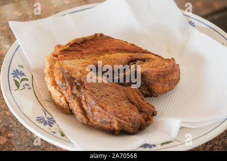 Knistern Schweinefleisch Stockfoto