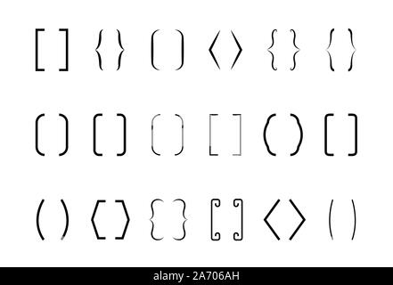 Text Halterung einstellen Stock Vektor