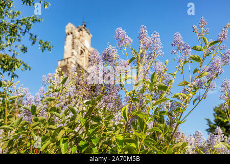 Audressein Dorfkirche im Departement Ariège, in den Pyrenäen, Occitanie Region, Frankreich Stockfoto