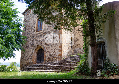 Ansicht der Calvary Chapel, Castillon de Couserans, Ariège, Royal, Frankreich Stockfoto