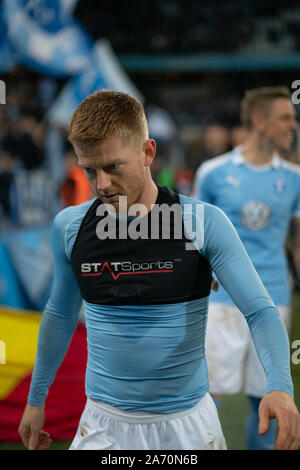 Malmö, Schweden. 28 Okt, 2019. Anders Christiansen von Malmö FF nach der Allsvenskan Match zwischen Malmö FF und AIK Stockholm in Malmö Neues Stadion in Malmö zu sehen. (Foto: Gonzales Foto/Alamy leben Nachrichten Stockfoto