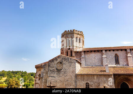 Kathedrale des Dorfes Saint Lizier im Departement Ariège, Pyrenäen, Royal, Frankreich Stockfoto