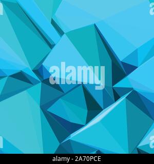 Poster mit abstrakt blau Eiswürfel Stock Vektor