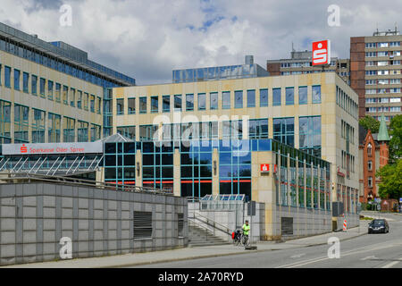 Hauptgeschäftsstelle, Sparkasse Oder-Spree, Franz-Mehring-Straße, Frankfurt/Oder, Brandenburg, Deutschland Stockfoto