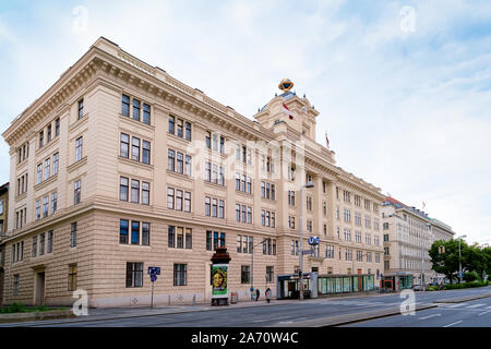 Ansicht der Stadt Wien Rat ehemaliger militärischer Geographie Institut Stockfoto