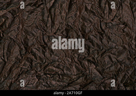 Dunkel Braun Papier zerdrückt Stockfoto