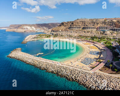 Landschaft mit Strand Amadores auf Gran Canaria, Spanien Stockfoto