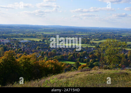Blick von whiteleaf Hill im Herbst. Princes Risborough, Buckinghamshire, Großbritannien. Chilterns Stockfoto