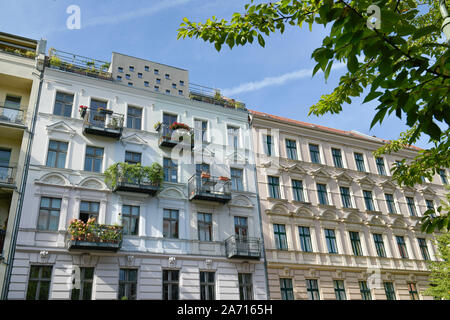 Altbauten, Rykestrasse, Prenzlauer Berg, Pankow, Berlin, Deutschland Stockfoto