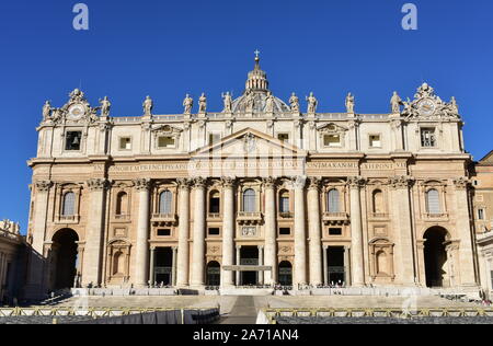 Saint Peter Basilika an der Piazza San Pietro. Vatikan, Rom, Italien. Stockfoto