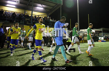 Während der FA Cup in die vierte Qualifikationsrunde replay Gleiches an Coles Park Stadium, London. Stockfoto