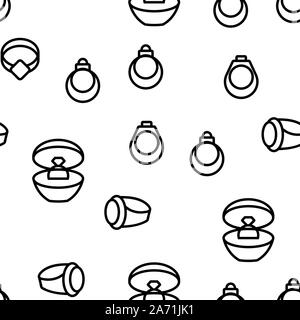 Ring Schmuck Vektor nahtlose Muster Stock Vektor