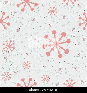 Cute Winter nahtlose Muster mit Schneeflocken. Vector Illustration. Stock Vektor