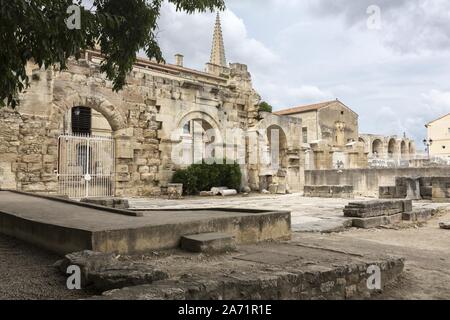 Römische Amphitheater in Arles, Südfrankreich. Stockfoto