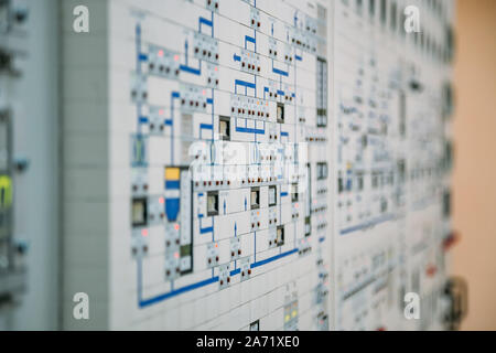 Control Panel Dashboard, selektiver Fokus Stockfoto