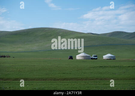 Unglaubliche Mongolian-Manchurian Grasland Stockfoto