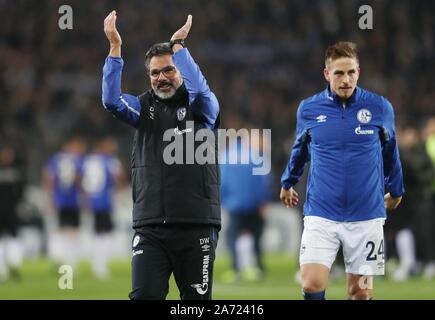 Bielefeld, Deutschland. 30 Okt, 2019. firo: 29.10.2019, Fußball, Fußball: DFB-Pokal, Saison 2019/2020, Arminia Bielefeld - FC Schalke 04 2:3 Jubel David Wagner | Verwendung der weltweiten Kredit: dpa/Alamy leben Nachrichten Stockfoto