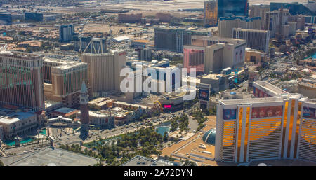 Las Vegas Strip und Hotels/Casinos Stockfoto