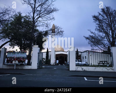 Am 15. März 2019 war die Al Noor-Moschee ein Ziel der Schießereien in der Christchurch-Moschee.Von den 51 Menschen, die hier und im Linwood Islamic Center erschossen und getötet wurden Stockfoto