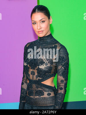 New York, NY - 28. Oktober 2019: Janina Gavankar besucht Weltpremiere des Apple TV" die Morning Show" am Lincoln Center David Geffen Hall Stockfoto