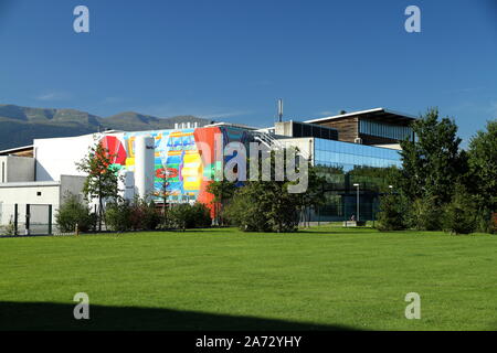 Aufbau des ATLAS-Experiment am CERN, Genf, Schweiz. Stockfoto