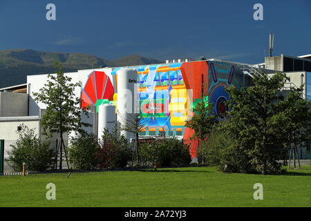 Aufbau des ATLAS-Experiment am CERN, Genf, Schweiz. Stockfoto