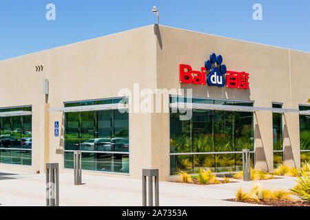 August 7, 2019 Sunnyvale/CA/USA - Baidu Hauptsitz im Silicon Valley, Baidu, Inc. ist eine chinesische multinationale Technologieunternehmen Stockfoto