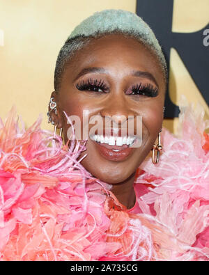 LOS ANGELES, Kalifornien, USA - 29. Oktober: Schauspielerin Cynthia Erivo Tragen eines Marc Jacobs Kleid kommt an der Los Angeles Premiere von Focus Features'' Harriet' im Orpheum Theater am 29. Oktober 2019 in Los Angeles, Kalifornien, USA. (Foto von Xavier Collin/Image Press Agency) Stockfoto