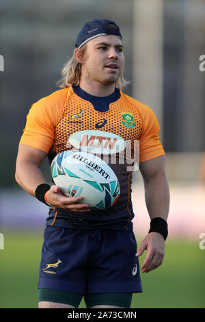 Südafrika's Faf de Klerk während des Trainings an Bögen Urayasu Park. Stockfoto