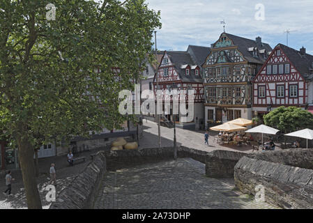 Blick auf den Koenig Adolf Platz Idstein, Hessen, Deutschland Stockfoto