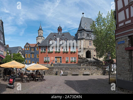 Blick auf den Koenig Adolf Platz Idstein, Hessen, Deutschland Stockfoto