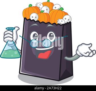 Professor halloween Tasche Charakter Schublade gespeichert Stock Vektor