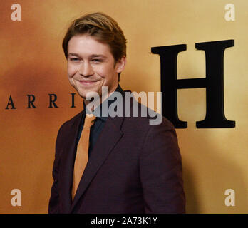 Los Angeles, USA. 30 Okt, 2019. Warf Mitglied Joe Alwyn besucht die Premiere des historischen motion picture Drama 'Harriet' im Orpheum Theater in der Innenstadt von Los Angeles am Dienstag, 29. Oktober 2019. Storyline: Basierend auf die spannende und inspirierende Leben von einem ikonischen amerikanischen Freiheitskämpfer, Harriet erzählt die außergewöhnliche Geschichte von Harriet Tubman's Flucht aus der Sklaverei und der Umwandlung in eine von Amerikas größten Helden. Ihr Mut, Einfallsreichtum und Beharrlichkeit befreit hunderte von Sklaven und verändert den Lauf der Geschichte. Quelle: UPI/Alamy leben Nachrichten Stockfoto