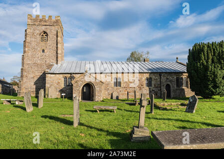 St. Oswalds Kirche, Horton in Ribblesdale, Yorkshire, England. Stockfoto