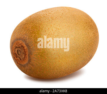 Golden Kiwi Pfad isoliert auf weißem Stockfoto