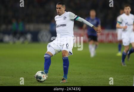 Bielefeld, Deutschland. 30 Okt, 2019. firo: 29.10.2019, Fußball, Fußball: DFB-Pokal, Saison 2019/2020, Arminia Bielefeld - FC Schalke 04 2:3 PRIVATE AKTION MAscarell | Verwendung der weltweiten Kredit: dpa/Alamy leben Nachrichten Stockfoto