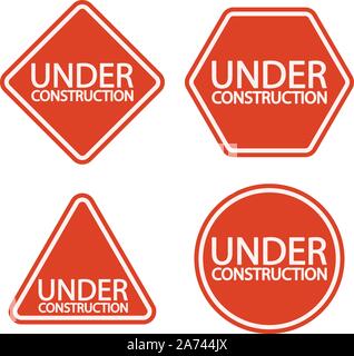 Bau Zeichen gesetzt, 01. Stock Vektor