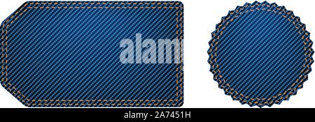 Blaue Aufkleber groß eingestellt Stock Vektor