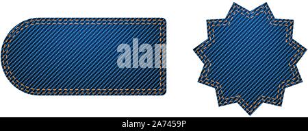 Blaue Aufkleber groß eingestellt Stock Vektor