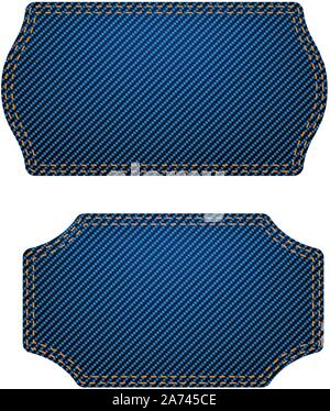 Blaue Aufkleber groß eingestellt Stock Vektor