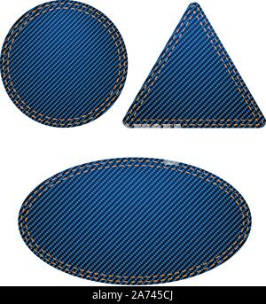 Blaue Aufkleber groß eingestellt Stock Vektor