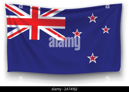 Flagge von Neuseeland Stock Vektor