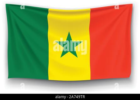 Flagge des senegal Stock Vektor