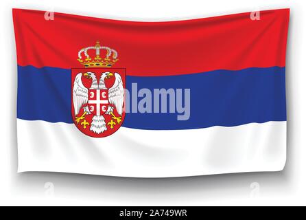 Flagge von Serbien Stock Vektor