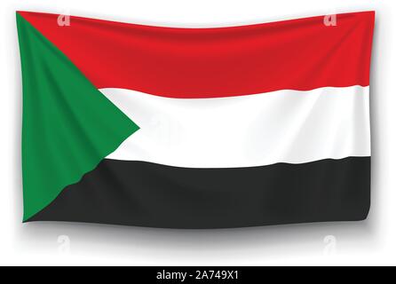 Flagge des sudan Stock Vektor