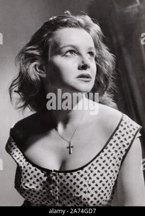 Ingrid Andree, deutsche Plant, Deutschland 1954. Deutsche Schauspielerin Ingrid Andree, Deutschland 1954. Stockfoto